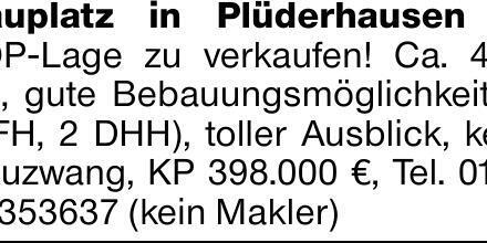 Bauplatz in Plüderhausen in TOP-Lage zu verkaufen! Ca. 470 m², gute Bebauungsmöglichkeiten...