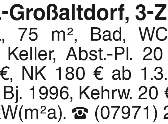 Gaild.-Großaltdorf 3-Zi.-EG