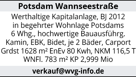 Potsdam Wannseestraße - Werthaltige Kapitalanlage