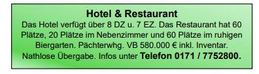 Hotel & Restaurant zu verkaufen