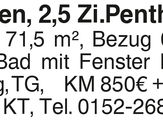 Eislingen, 2,5 Zi.-Penth. Whg.