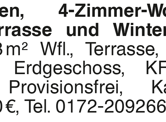 Tübingen, 4-Zimmer-Wohnung mit Terrasse und Wintergarten