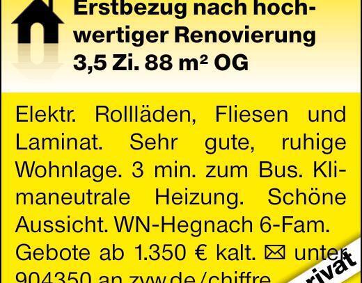 Erstbezug nach hochwertiger Renovierung 3,5 Zi. 88 m² OGElektr. Rollläden,...