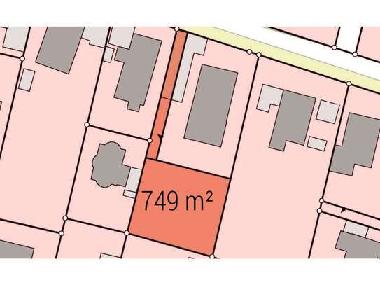 OHNE KÄUFERPROVISION: Ruhig gelegenes Grundstück mit 749 m² Fläche, bebaubar mit EFH nach B-Plan