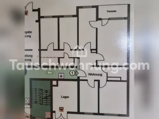 [TAUSCHWOHNUNG] 5-ZW, 106 qm, Terrasse gg. 3-ZW 70-85qm m. Balkon/Terrasse