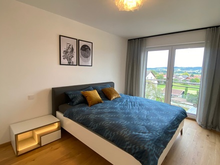 Moderne 3 Zimmer Wohnung mit Blick auf den Bogenberg