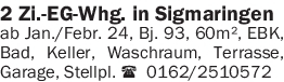 Vermietung 2-3 Zimmer-Wohnungen