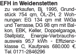 EFH in Weidenstetten