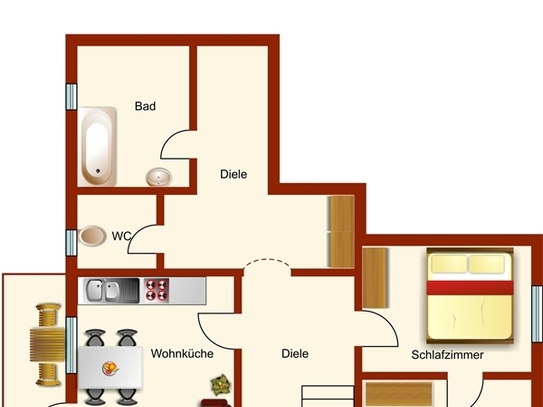 Erdgeschoßwohnung mit Charakter