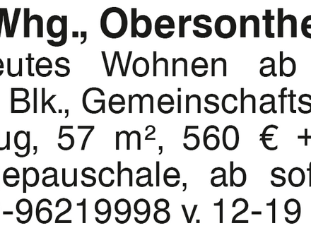 2-Zi.-Whg., Obersontheim