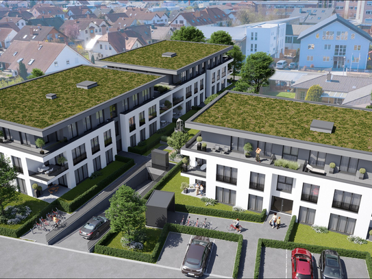 Energiebewusste 4-Zimmer Wohnung mit Terrasse + Gartenanteil