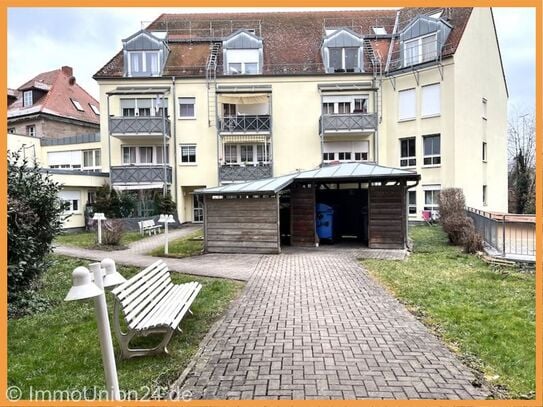 4 9 5,- für charmante 40 qm 1-Zimmer-Wohnung mit Balkon und Einbauküche und Tiefgaragenstellplatz