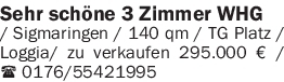 Kaufangebote 2-3 Zimmer-Wohnung