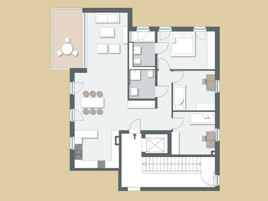 4-Zimmer-Wohnung im Obergeschoss | 6D.3