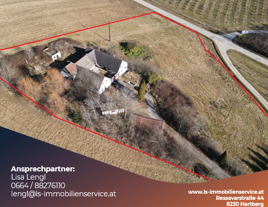 Sanierungsbedürftiger Vierkanthof mit Kellerstöckl auf 9073m² Grundstück