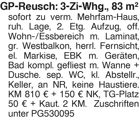 GP-Reusch: 3-Zi.-Whg.