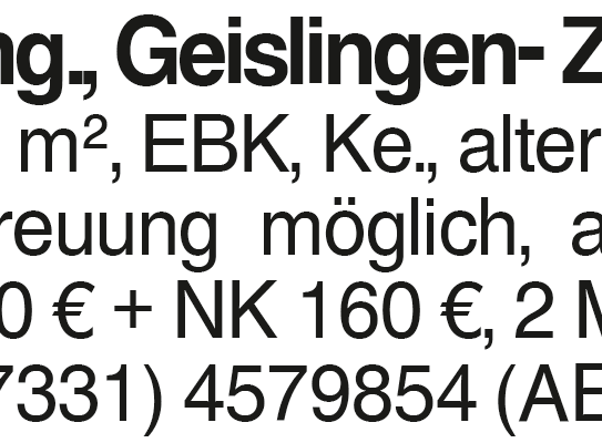 2-Zi-Whg., Geisling- Zentrum