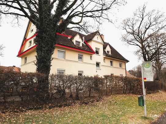 Kempten: 2,5 Zimmer-Dachgeschoss-Wohnung mit Gartenanteil