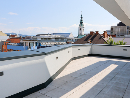 Wohnen der Superlative: Modernstes 138m²-Penthouse mit spektakulärer Terrasse in zentraler Stadtlage (1865)