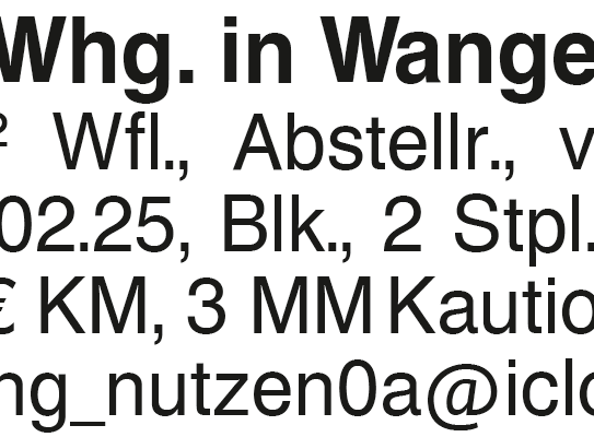 4,5-Zi.-Whg. in Wangen