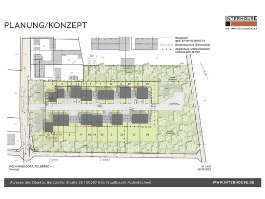 24 EFH mit 3.115 m² Geschossfläche, positiver Bauvorbescheid!