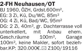 Kaufangebote Häuser allgemein