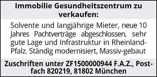 Immobilie Gesundheitszentrum zu verkaufen: Solvente und langjährige Mieter, neue 10 Jahres Pachtverträge abgeschlossen