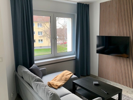 1-Zimmerwohnung mit TV, Wlan, Küche, Dusche/Wc, Waschmaschine, Trockner und Balkon