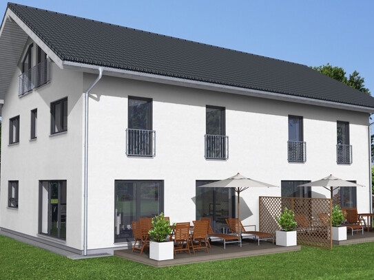 Waldrandlage! Zwei KFN 40 Öko Neubau-Doppelhaushälften im beliebten OT Steigenberg