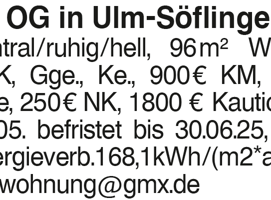 3 Zi OG in Ulm-Söflingen