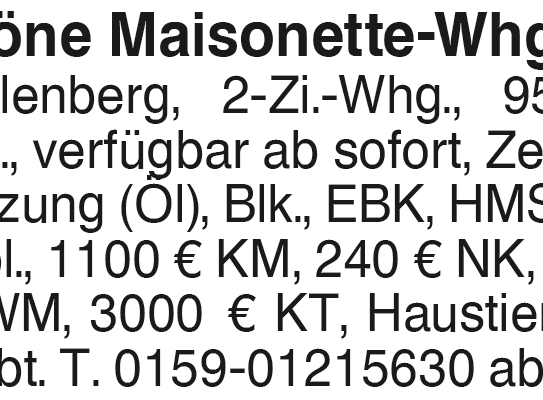 schöne Maisonette Wohnung