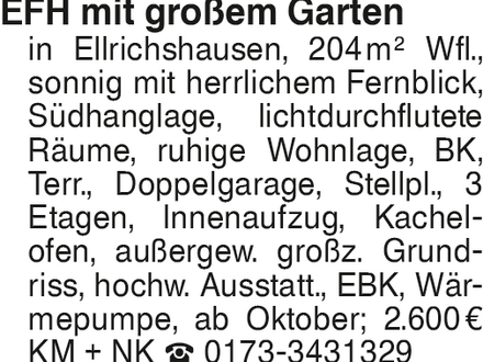 EFH mit großem Garten