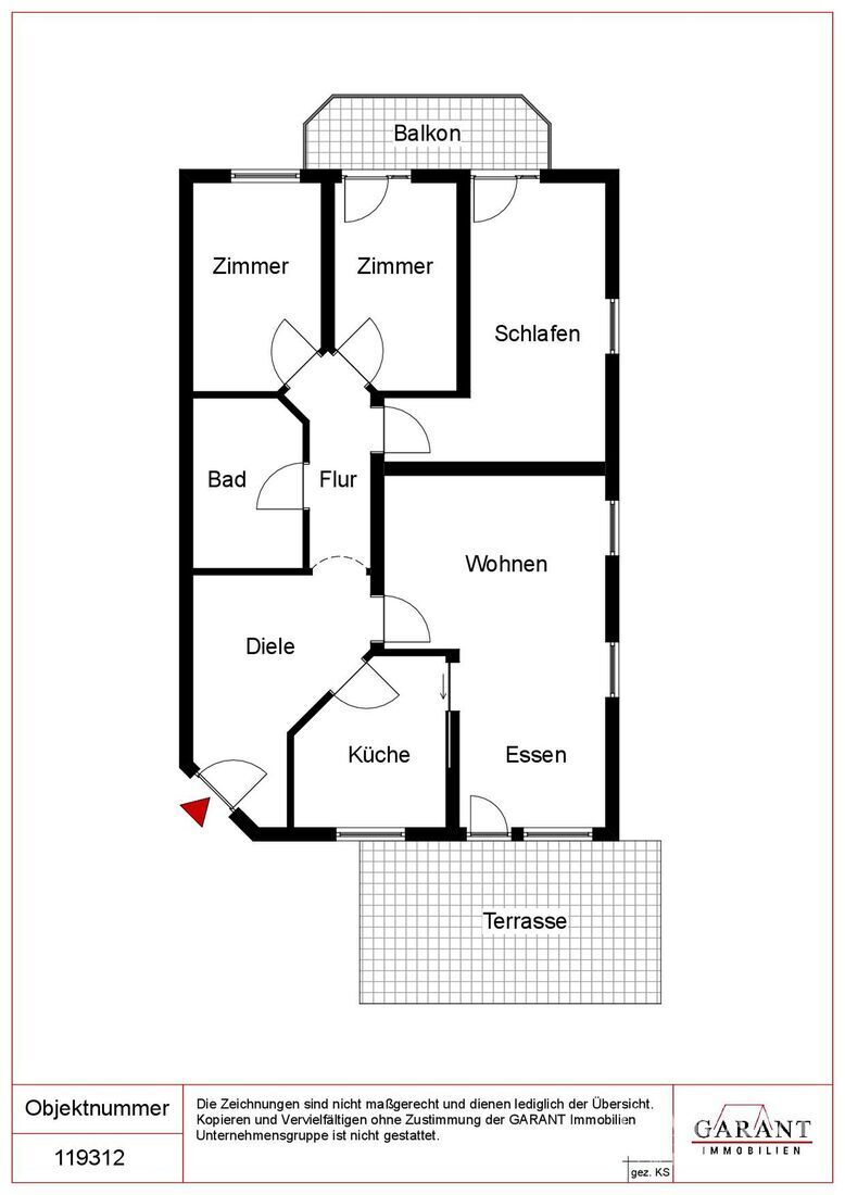 Ländliche 4-Zimmer-Erdgeschoss-Wohnung mit Terrasse, Balkon und Weitblick – 73663 Berglen, 73663 Berglen – Vorschaubild 12