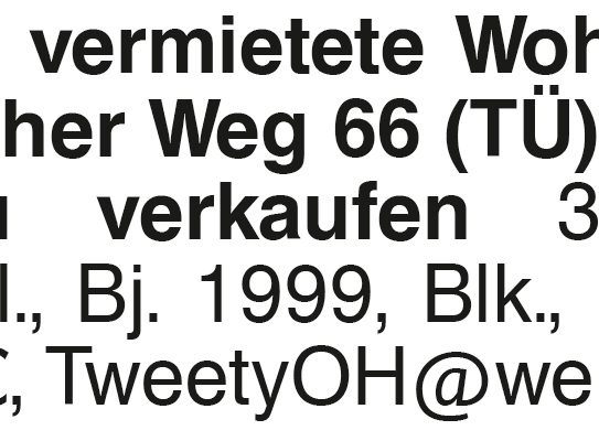 Sonnige, vermietete Wohnung im Hagellocher Weg 66 (TÜ) inkl. Garage zu verkaufen