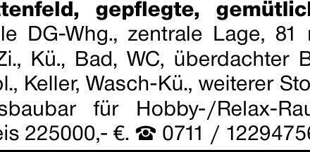 Bittenfeld, gepflegte, gemütliche, helle DG-Whg., zentrale Lage, 81 m²,...