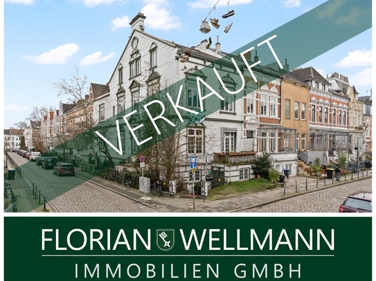 Bremen - Steintor | Altbremer Mehrfamilienhaus mit drei Wohneinheiten, Praxisfläche und Pkw-Garage!