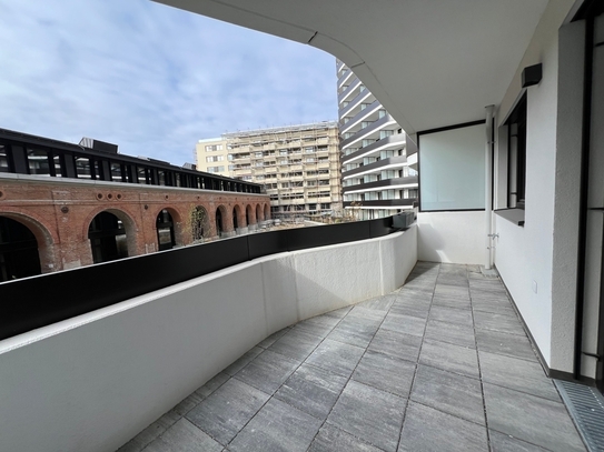 Neubau Erstbezug beim Hauptbahnhof - hofseitige 1 Zimmer mit Balkon