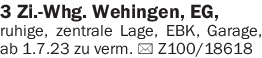 Vermietung 3-4 Zimmer-Wohnungen