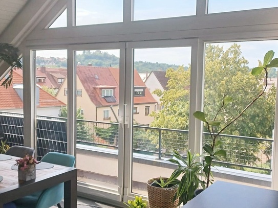 Penthouse: 3-Zimmerwhg mit TV, Wlan, Dachterrasse, Bad/Wc, offene Küche, Waschmaschine und toller Fernblick