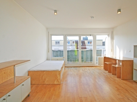 KAUFEN STATT MIETEN !! Modern möbliertes Studenten-Appartement mit Südbalkon in U-Bahn-Nähe +