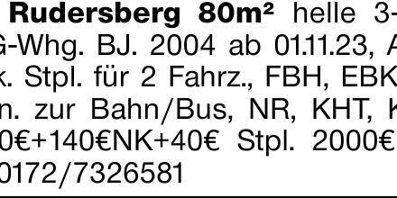 In Rudersberg 80m² helle 3-Zi. DG-Whg. BJ. 2004 ab 01.11.23, AR, Blk. Stpl....