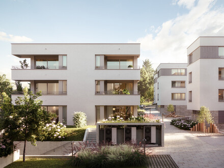 GÄMSENBERG: Stilvolle 3-Zimmer-Wohnung mit Gartenanteil & sonniger Terrasse