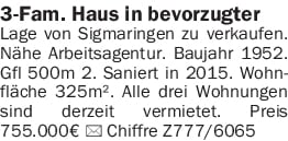 Kaufangebote Häuser allgemein