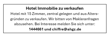 Hotel Immobilie zu verkaufen