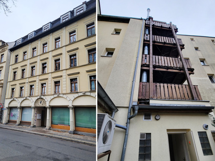 Wohn-und Geschäftshaus im Sanierungsgebiet mit 4 WE und 2 GE, Nachbargrundstück zum Kauf mgl.