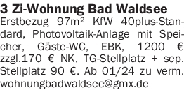 Vermietung 2-3 Zimmer-Wohnungen