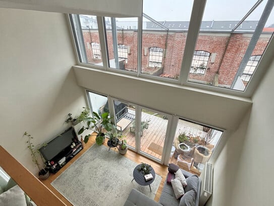 Moderne 3 Zimmer Loft-Wohnung mit offener Galerie und großer Dachterrasse, Bamberg Alte Seilerei