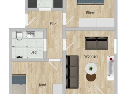 ** Moderne 3,5-Zimmer-Etagenwohnung **