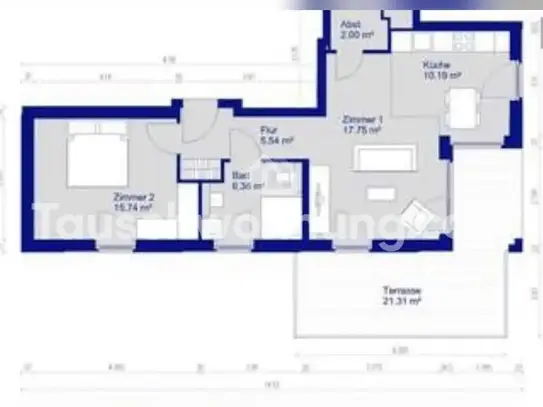 [TAUSCHWOHNUNG] 2 Zimmerwohnung EG mit Terrasse und Garten (Neubau)