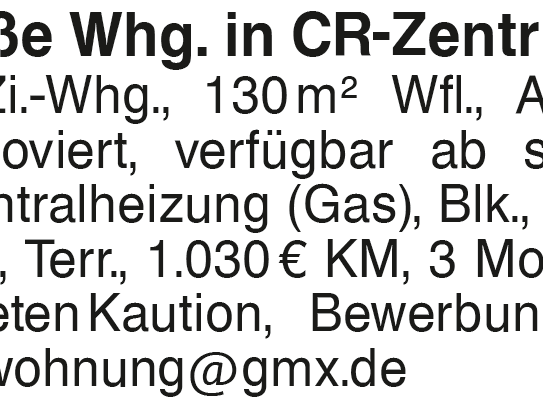 Große Whg in CR